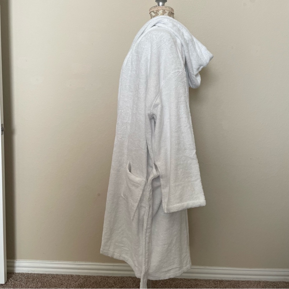 NWT - Nine West Luxury Turkish Cotton Hooded Robe - Unisex XL - Picture 5 of 9